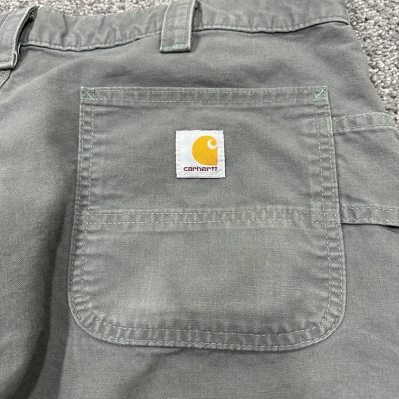 Carhartt Shorts Mens 38 Gray Carpenter Loose Fit Canvas Workwear Pockets Outdoor - Picture 8 of 10